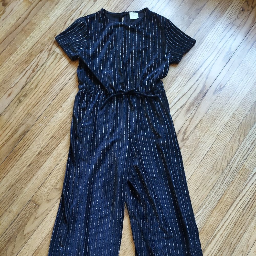 Zara girl's velvet jumpsuit sz 10